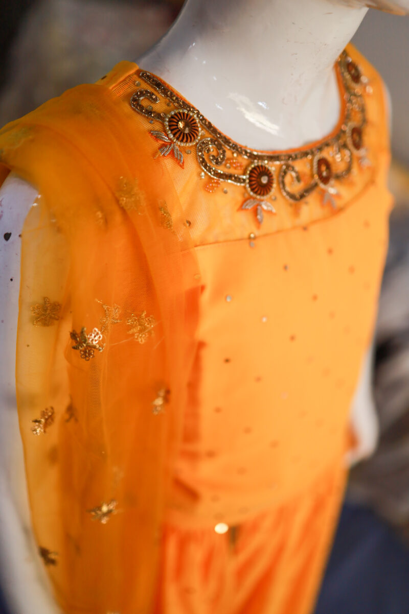Yellow Kids Lehenga Choli Set - Image 2
