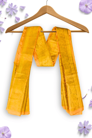 Traditional Silk Dupatta – Golden Yellow