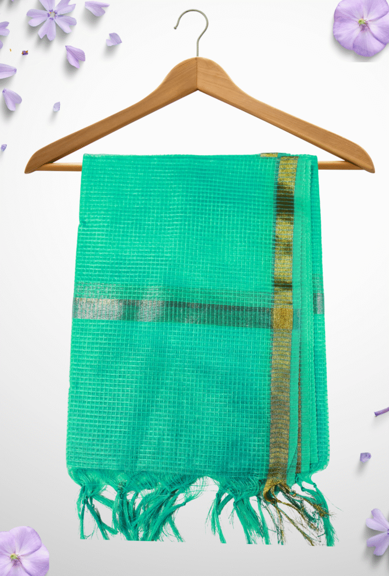 Meadow Glow Green Net Dupatta