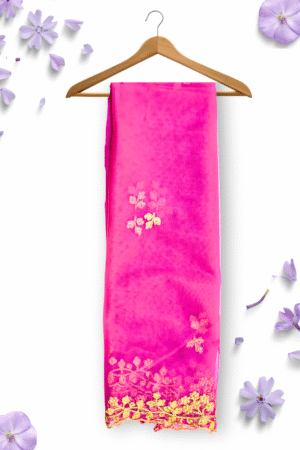 Gulabi Garden Pink Embroidered Dupatta
