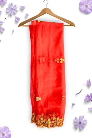 ❤️ Rangrasiya Red Embroidered Dupatta