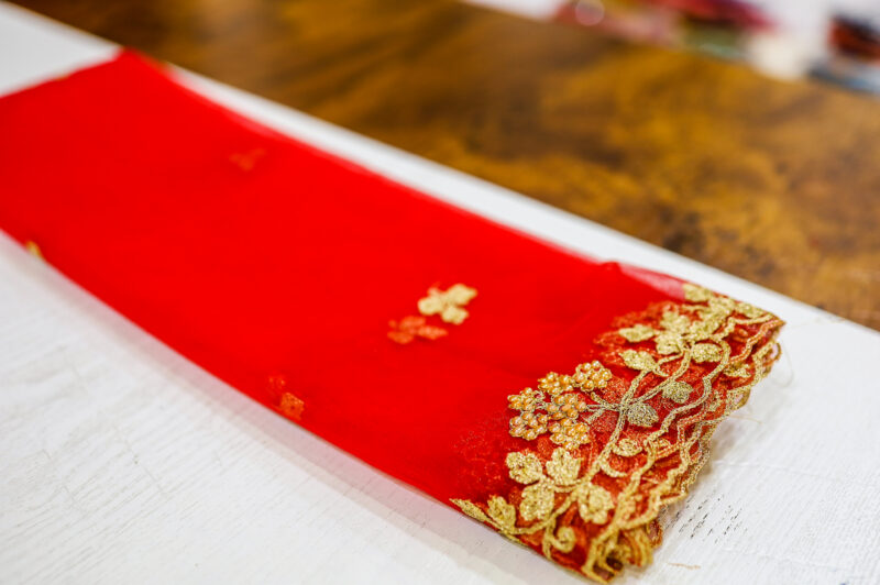 ❤️ Rangrasiya Red Embroidered Dupatta - Image 2