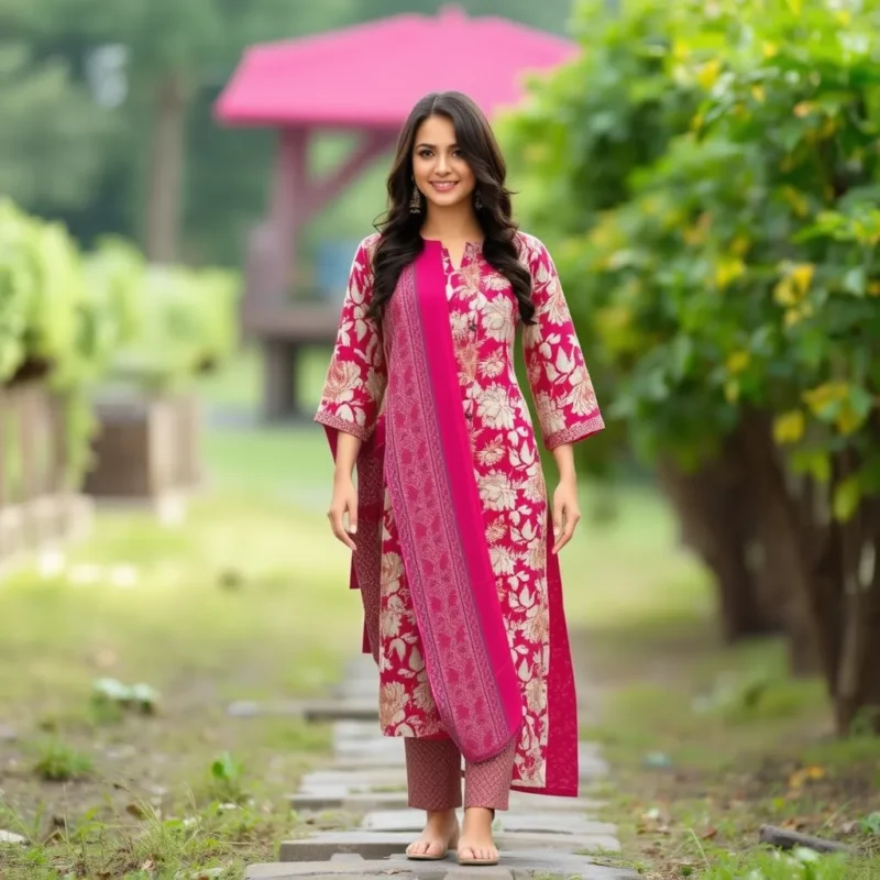 Blush Bloom Cotton Floral Suit Set