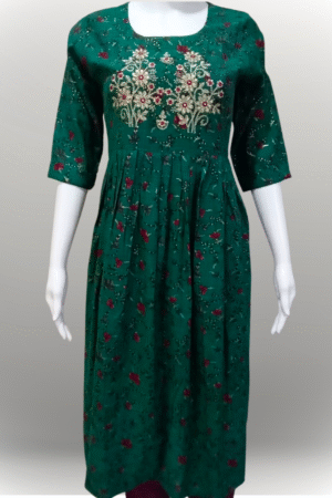 Muslin Umbrella Top – Emerald Green