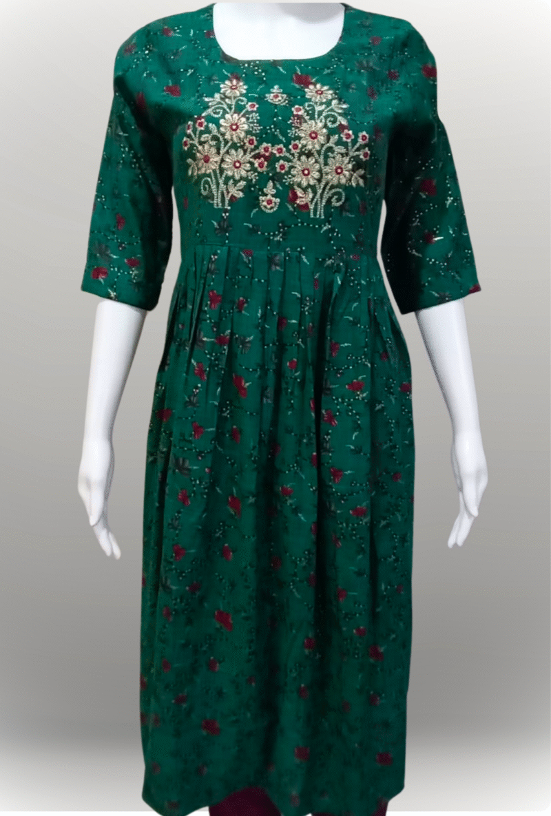 Muslin Umbrella Top – Emerald Green