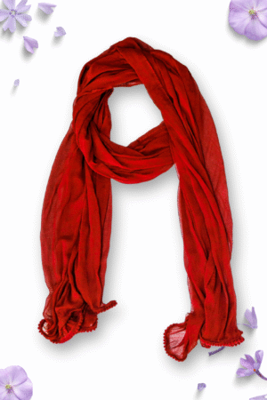 ❤️ Laal Gulab Cotton Dupatta | Pure Red