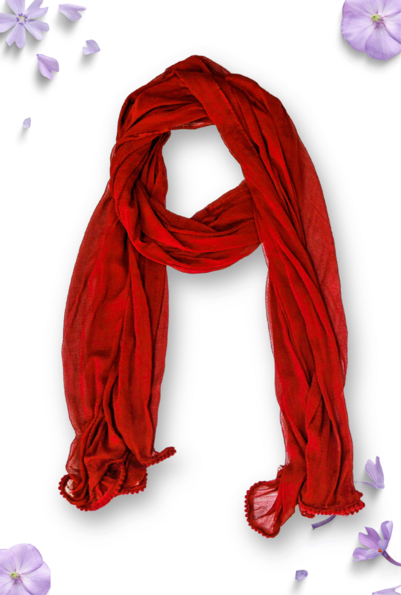 ❤️ Laal Gulab Cotton Dupatta | Pure Red