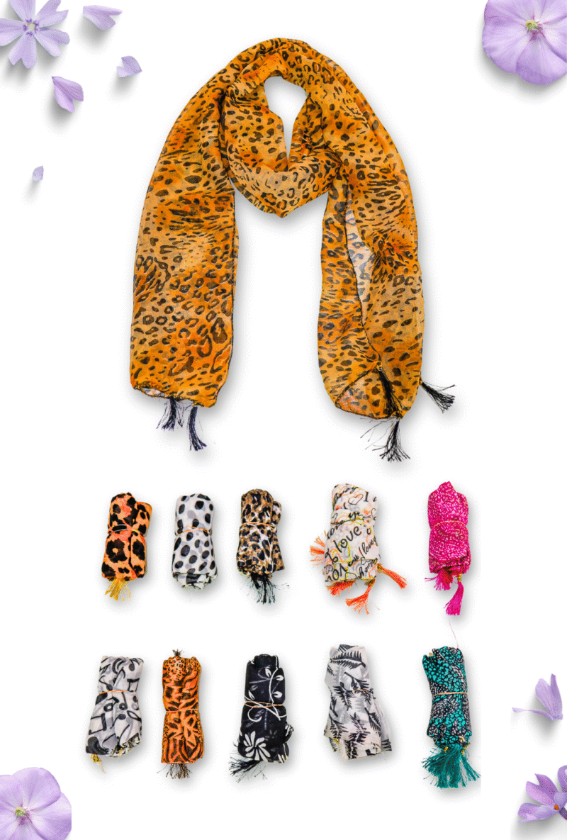 Printed Georgette Stole Combo (Set of 10)
