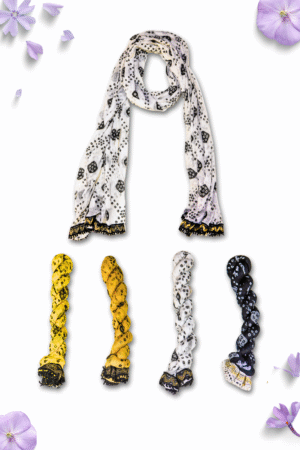 Combo of 4 Printed Chiffon Dupattas