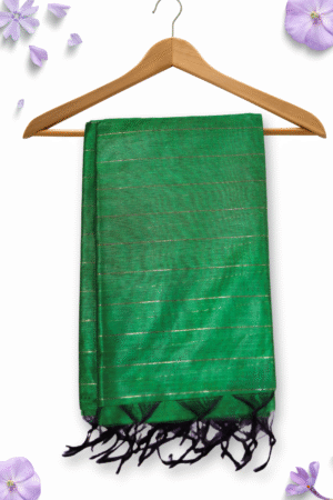 Green Banarasi Striped Festive Dupatta
