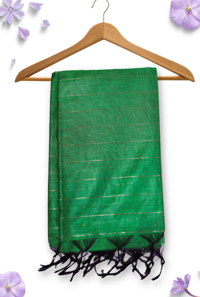 Green Banarasi Striped Festive Dupatta