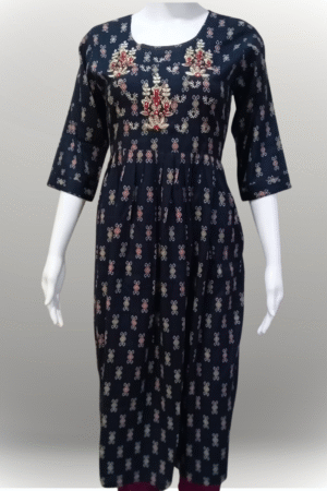 Muslin Umbrella Top – Midnight Blue