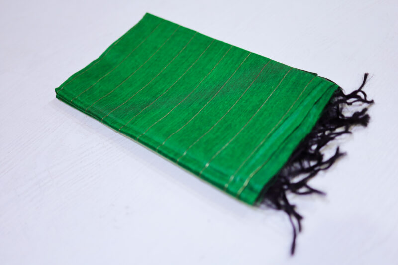 Green Banarasi Striped Festive Dupatta - Image 3