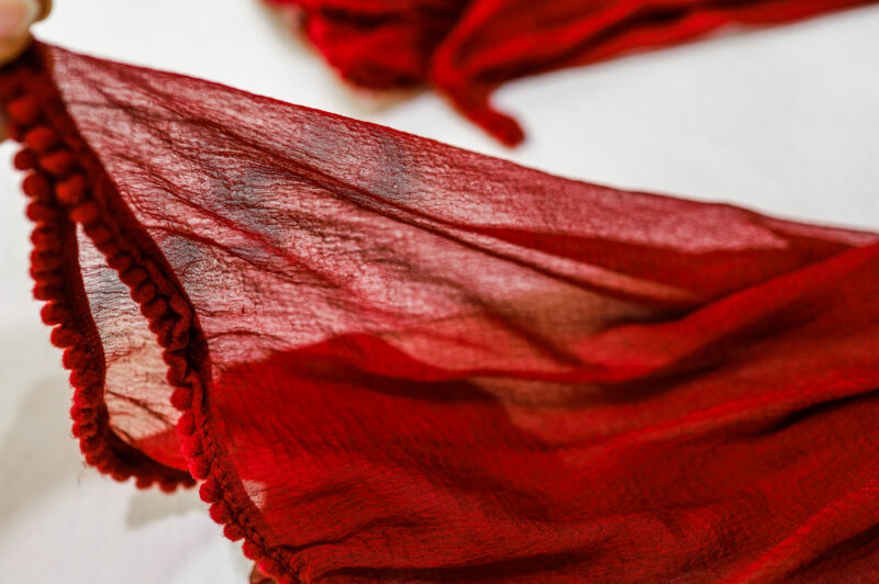 ❤️ Laal Gulab Cotton Dupatta | Pure Red - Image 2